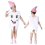 (White, 100cm) Children's Tooth Modeling Clothing Bacteria War Program Drama Performance Toothbrush Props Kindergarten 1