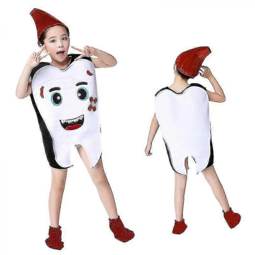 (Black, 100cm) Children's Tooth Modeling Clothing Bacteria War Program Drama Performance Toothbrush Props Kindergarten