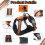 Adjustable No Pull Dog Harness with 5ft Leash for Pets (Orange) 3