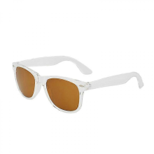 (clear brown) Vazrobe White Sunglasses Women Male Classic Design Plastic Sun Glasses for Adult Red Black Yellow Purple Frame