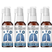 (4pcs) Lung Cleansing Spray Breath Detox Asthma Relief Improve Bronchial Relieve Throat Sore Discomfort Respiratory System Support Care