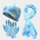 Σετ κασκόλ και γαντιών Tie Dye Knit, αντιανεμικό σε κρύο καιρό, σετ 3 τεμαχίων για σκι, 3