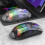 Διαφανές ποντίκι παιχνιδιών RGB Ασύρματο Bluetooth Ενσύρματο Ψηφιακό Οθόνη Type-C 4