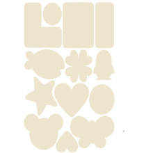 Selbstklebender Flicken zur Stoffreparatur aus Nylon, Beige, 5 Blatt