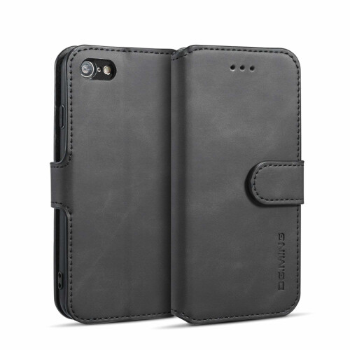 iPhone 7 / 8 Handyhülle mit Kartenhalter PU-Leder schwarz