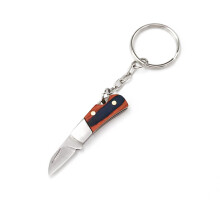 Mini-Klappmesser mit Tarnmuster – Edelstahl-Taschenmesser mit Schlüsselanhänger