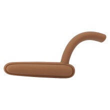 Capa protetora de silicone para maçaneta de porta, marrom.