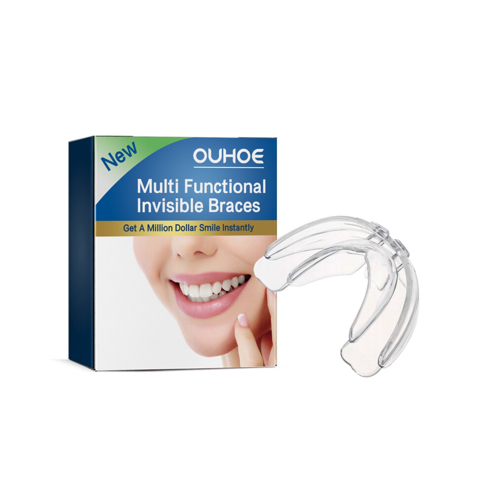 (7.6cm*6.4cm, Clear) Mouth Guard for Grinding Teeth at Night Invisible Brace Durable Clear Dental Retainer