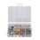 Conjunto de 400 alfinetes de costura com cabeça de vidro multicoloridos 1