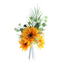 Aranjamente florale artificiale realiste, flori de mătase pentru decor de nuntă, lungime: 48 cm, galben toamnă, buchete de nuntă potrivite pentru