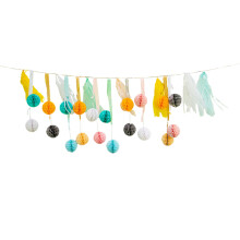 Set de bile decorative din hârtie tip fagure de miere, decorațiuni ușor de agățat pentru fundalul petrecerii de acasă, set multicolor ușor,