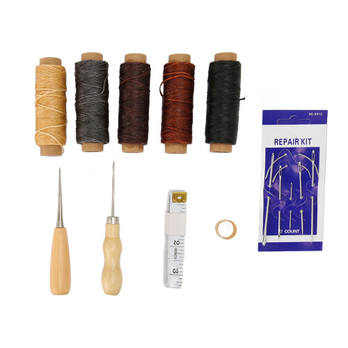 Professional Leather Working Kit 16PCS for DIY Leather Repairs 1
