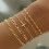 Bracelet en acier et zircon doré avec croix (1 pièce) 2
