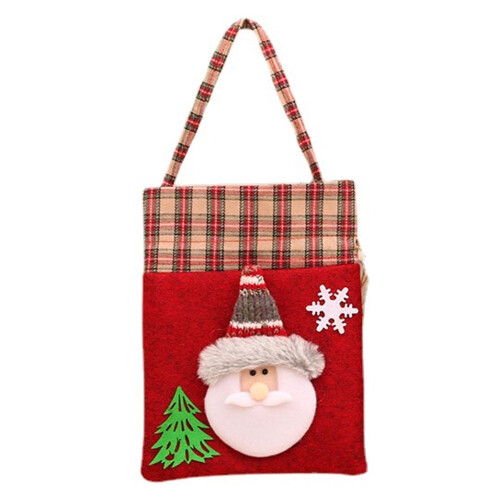 Sacola de presente de Natal com cordão para doces, 12 unidades 1