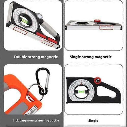 (Black Non-magnetic)Emboadlie Portable Mechanical Inclinometer, Engineering Inclinometer Universal Slope Measuring Ruler 1