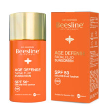Beesline Age Defense Tinted Facial Sunscreen SPF 50 | Broad Spectrum Protection, Hydrating & Anti-Aging - 40ml