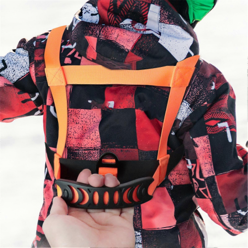 (Orange) Children Ski Training Harness With Adjustable Chest Strap And Anti Fall Tether 1