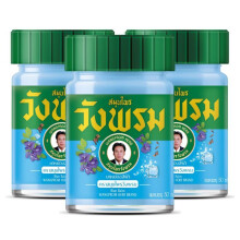 3 Baumes Bleu Wang Prom (50g) - Verfrissende Formule met Cassumunar Gember, Ademhalingscomfort en Vitaliteit - Thailand