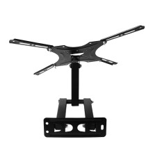Schwerlast Metall-TV-Wandhalterung, verstellbar mit Neigungs- und Drehfunktion für 55" Bildschirme
