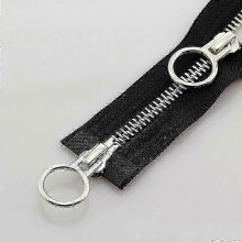 (90cm, black) 70/90cm Metal Zipper Double Slider Round Ring Pull for DIY Sewing Garment Clothing Accessories Craft