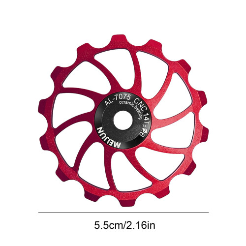Ελαφρύς, ανθεκτικός στη φθορά, κεραμικός πίσω τροχός εκτροχιαστή (14T/15T/16T) για 1