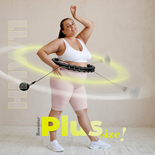 Hula Hoop mit Gewicht in Übergröße, Schwarz 1