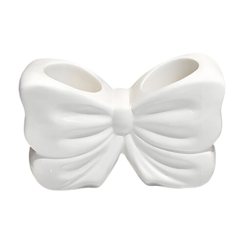 Bow-shaped toothbrush holder resin countertop organizer 1