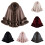 Damenmode Plus Size Strickcape Schal Kapuzenjacke Warme Jacke Grau 3