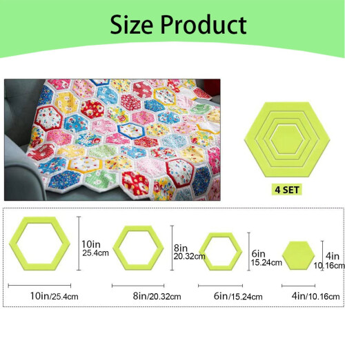 2026 New Hexagonal Patchwork Positioner Lanyard & Cutting Ruler Set – Easy-Grip, Comfortable for Sewing Hands 1