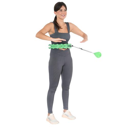Weighted Hula Hoop, Green, Fitness Exercise Tool 2