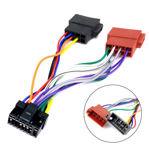 16-benet radioledningsadapter til Alpine bilstereo - direkte ISO-forbindelse, sort ABS-materiale, nem installation 2