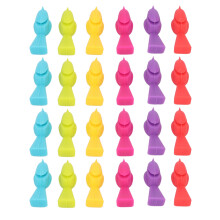 Marqueurs de verres à vin en silicone avec motif d'oiseau – 24 pièces