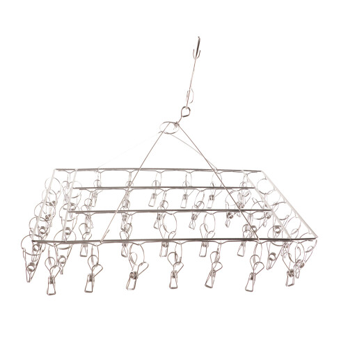 Professional Drying Equipment, Multipurpose Clothes Clip Rack for Small Size Clothes, Space Saving Laundry Accessory, Anti Rust Durable Hanger,