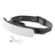 LED fejlámpa, 1000 lumen, USB-C újratölthető, 6 üzemmóddal