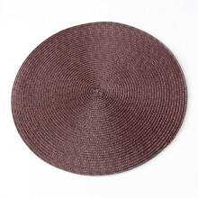 (Coffee) 6PCS Hand-Woven Placemats Set, Non-Slip Multipurpose Table Pad Decor for Living Room Kitchen Dining Table, Waterproof & Easy Clean