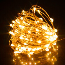 Luces de alambre de cobre flexible para guirnaldas de luces alimentadas por USB, luces decorativas con control remoto, luces LED impermeables para