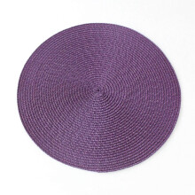 (Purple) 6PCS Hand-Woven Placemats Set, Non-Slip Multipurpose Table Pad Decor for Living Room Kitchen Dining Table, Waterproof & Easy Clean