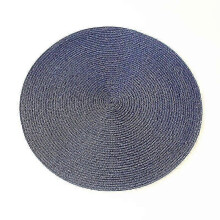 (Blue) 6PCS Hand-Woven Placemats Set, Non-Slip Multipurpose Table Pad Decor for Living Room Kitchen Dining Table, Waterproof & Easy Clean