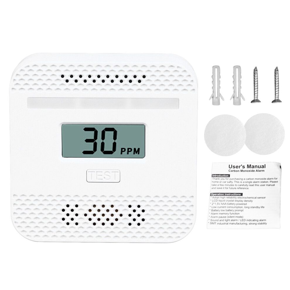 Mini Size Carbon Monoxide Detector With Loud Alarm And Flexible Mounting Options Safe Monitoring Tool For Indoor Environments 9071309460506