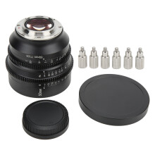 Full Frame Manual Focus Lens for Creative Imaging, Bright Aperture Smooth Bokeh Wide Angle of View Multi Layer Coating Lens Hood Protection Depth of