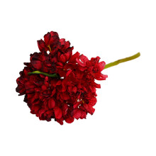Flori din mătase roșie, capete de hortensii artificiale pentru decorul piesei centrale de nuntă, aranjamente florale reutilizabile, proiecte