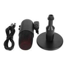 Tilting Stand Condenser Microphone USB Professional Recording Quality Shock Resistant Ultra Compact Build Cardioid Directivity Mode DSP Sound