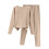 Damen-Fleece-gefütterter, warmer Pyjama, Khaki, Größe L 4