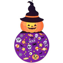 Oktatási Halloween dekorációk, új dizájn, amely ötvözi a Halloween tököt a boszorkánnyal, szórakoztató és színes ünnepi