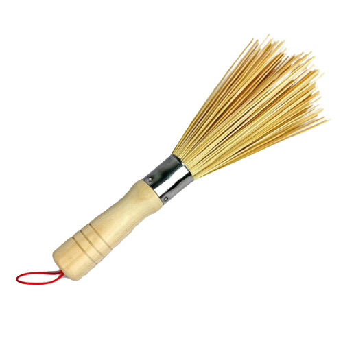 Slitstark bambu diskborste, bambu wokborste säkerställer repfri bambu pannborste prestanda, köksgrytskrubbborste ger naturlig bambu rengöring
