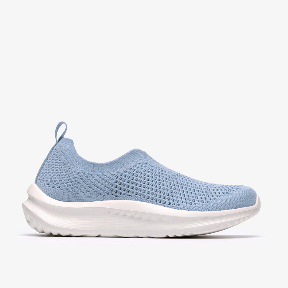 New Clarks Women's (, ) Solevana Knit Light Blue 26187120