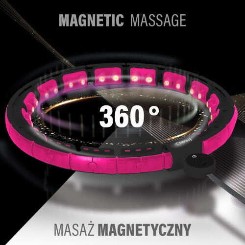 Bambolê magnético com peso, preto/rosa, com contador 1