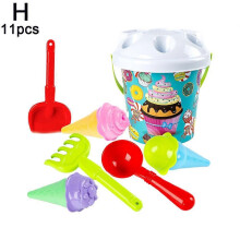 (Set H) Summer Beach Toys Kit for Kids Sand Set Beach Game Toy Buckets Shovels Tools