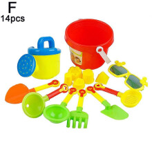 (Set F) Summer Beach Toys Kit for Kids Sand Set Beach Game Toy Buckets Shovels Tools