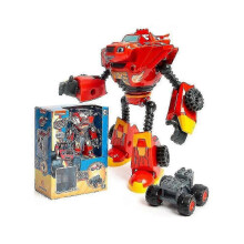 (Red)Blaze Monster Machines Anime Figure Cartoon Plastic/alloy Deformed Car Action Figure Model Kids Toys Children Birthday Gifts - Action Figures